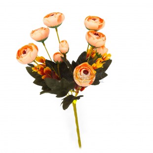 Buchet bujori artificiali piersică 20 cm